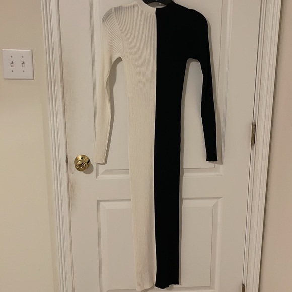 STAUD Black and White Knit Dress - Picture 3 of 3
